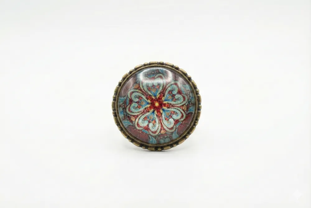 Mosaic Heart Copper Ring